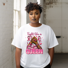 Load image into Gallery viewer, Fight like a Queen Breast Cancer T-Shirt