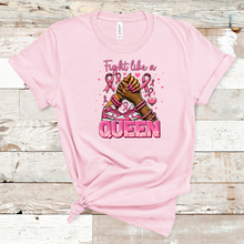 Load image into Gallery viewer, Fight like a Queen Breast Cancer T-Shirt