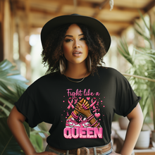 Load image into Gallery viewer, Fight like a Queen Breast Cancer T-Shirt
