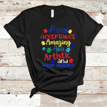 Load image into Gallery viewer, A is For Autism Awareness Short Sleeve T-Shirt
